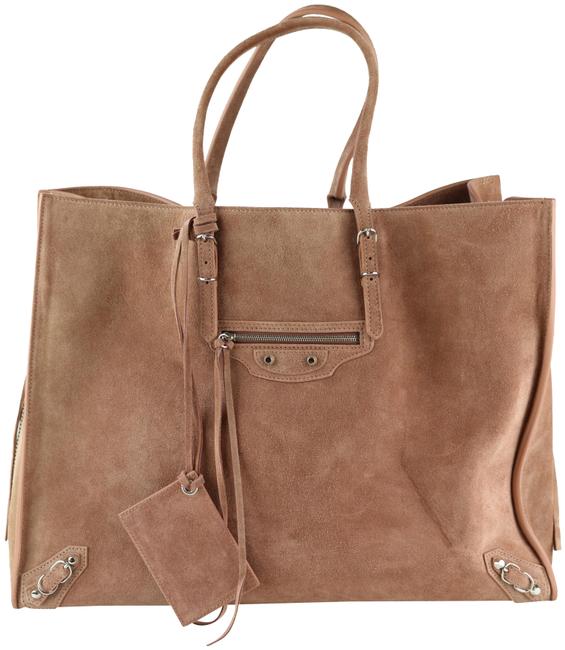 Balenciaga Papier A4 Mauve Suede Tote