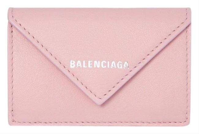 Balenciaga Papier Logo Leather Small Wallet