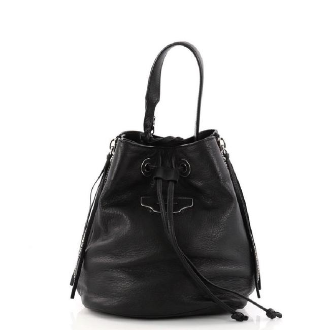 Balenciaga Bucket XS Papier PlateBlack Leather Cross Body Bag