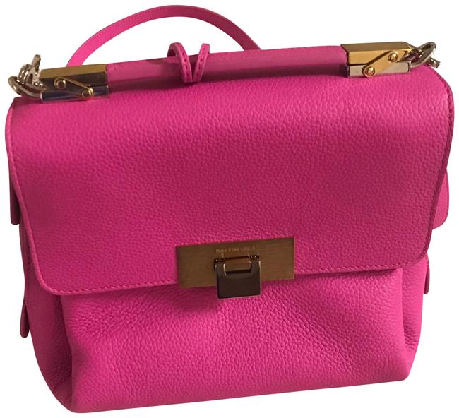 Balenciaga Pink Leather Cross Body Bag