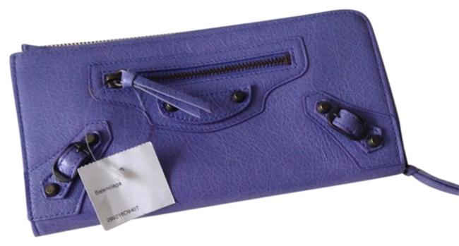 Balenciaga Purple Classic Zip Wallet