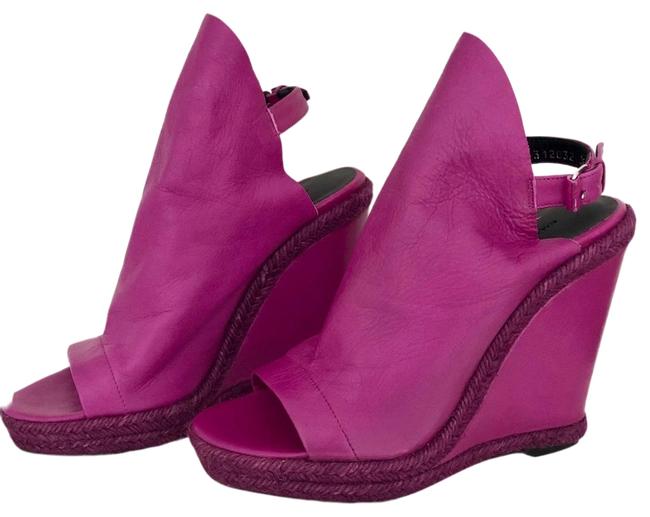 Balenciaga Purple Leather Glove Wedges