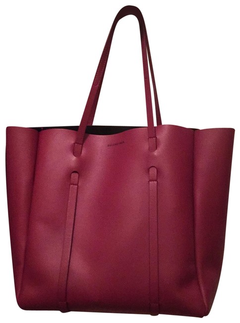 Balenciaga Rouge Burgundy Leather Tote