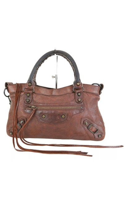 Balenciaga Shoulder Bag Way HandShoulder Brown Leather Satchel
