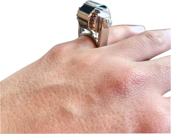 Balenciaga Silver Superb Palladium Metal Ring