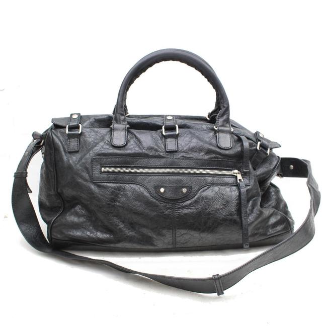 Balenciaga Squash 2way 869986 Black Leather Satchel