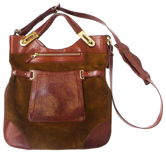 Balenciaga Tan Handbag Brown Suede Leather Tote