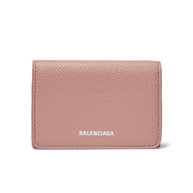 Balenciaga Ville Logo Printed Small Leather Wallet
