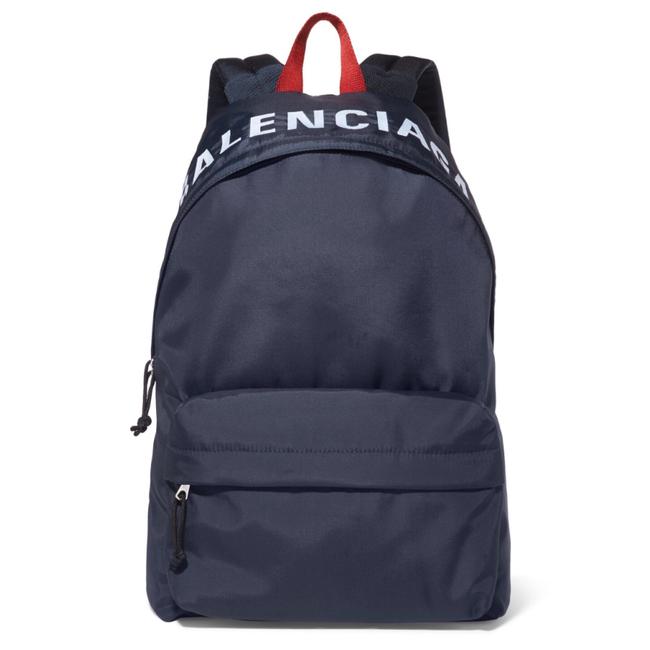 Balenciaga Wheel Logo Embroidered Shell Backpack