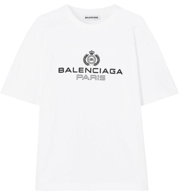 Balenciaga White Jersey XS Printed Cotton jersey T shirt Tee Shirt2 XS