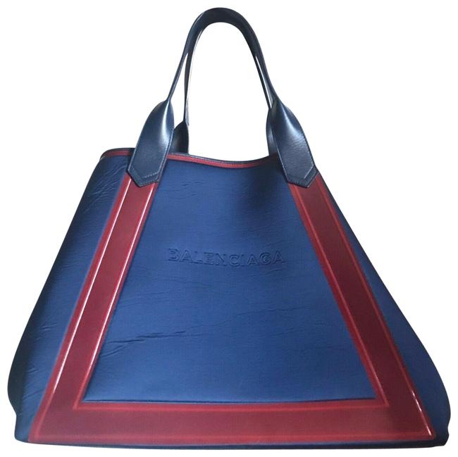 Balenciaga XL Navy Scuba Shoulder Bag