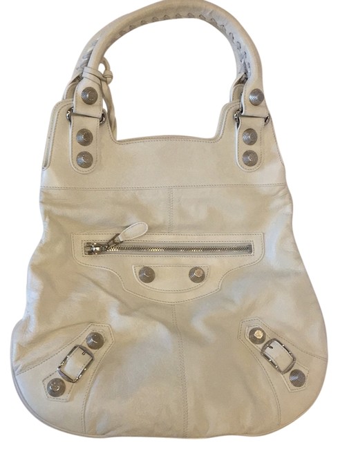Balenciaga 192911d941n Ivory Leather Hobo Bag