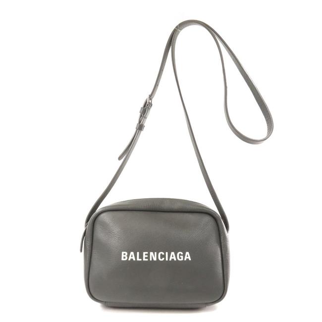 Balenciaga 489812 Everyday Ladies Gray Leather Shoulder Bag