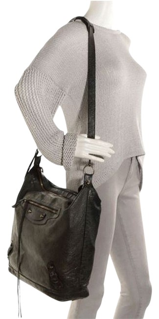 Balenciaga Agneau Cross Day with Dustbag Black Messenger Bag