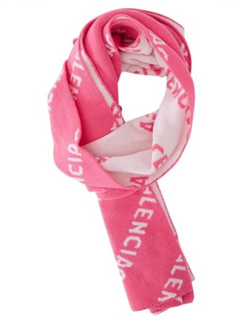 Balenciaga All Over Logo Wool ScarfWrap