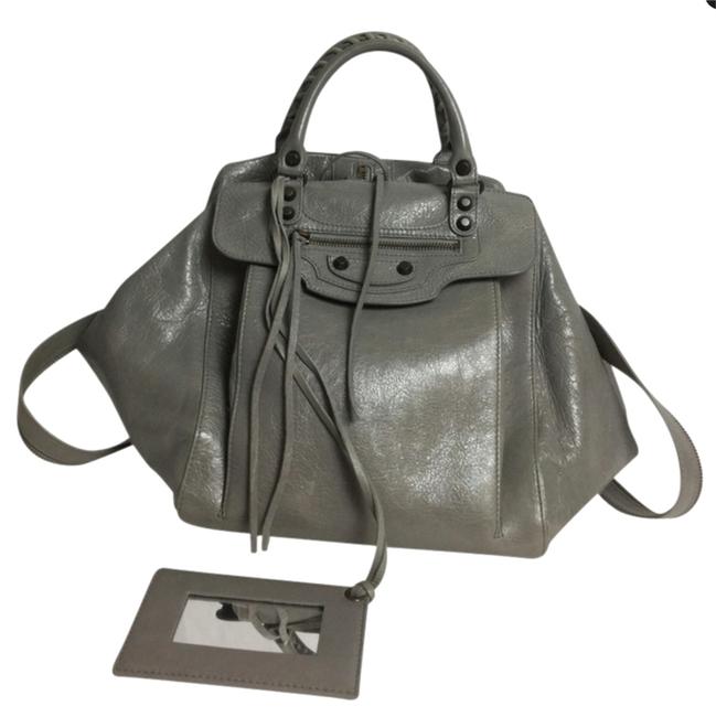 Balenciaga Backpack Arena Gray Leather WeekendTravel Bag