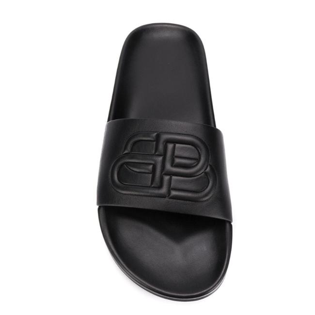 Balenciaga Bb Logo Embossed Slides Sandals