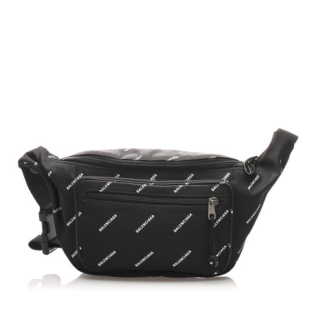 Balenciaga Belt Explorer Black Nylon Shoulder Bag