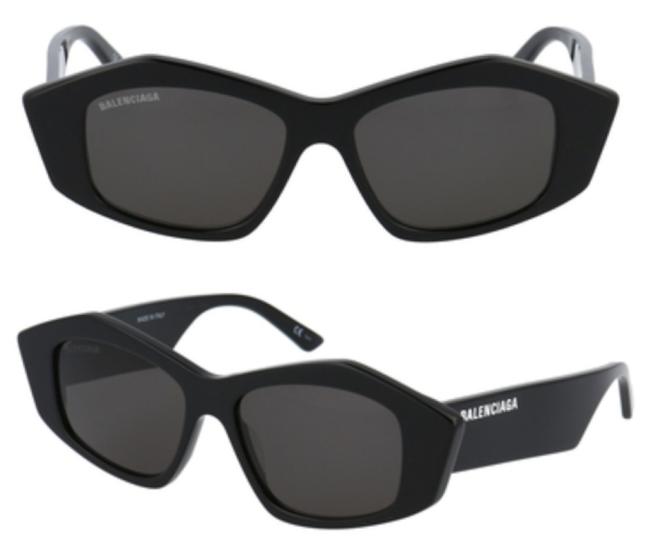 Balenciaga Black Bb0106s 001 Rectangular Sunglasses