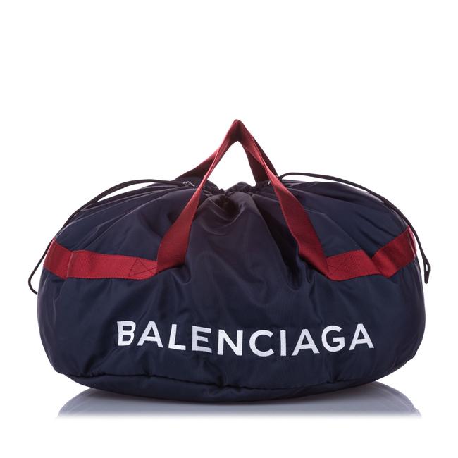 Balenciaga Black Canvas WeekendTravel Bag