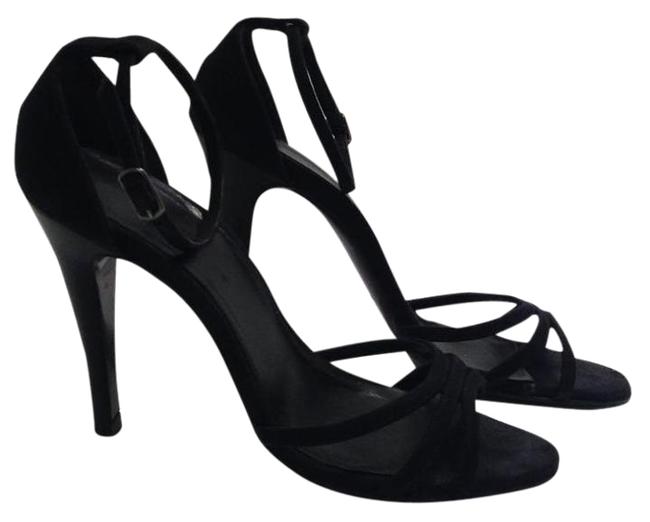 Balenciaga Black Heels 365 Ankle Strap Sandals