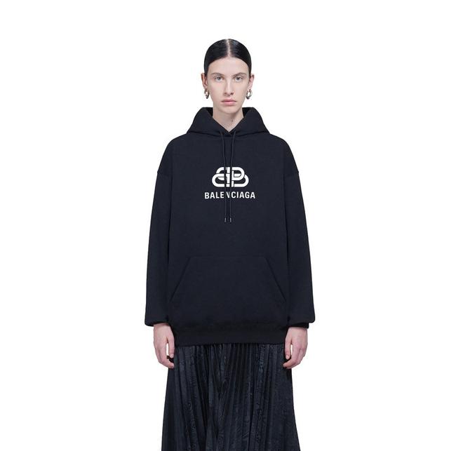 Balenciaga Black Jersey Logo SweatshirtHoodie2 XS