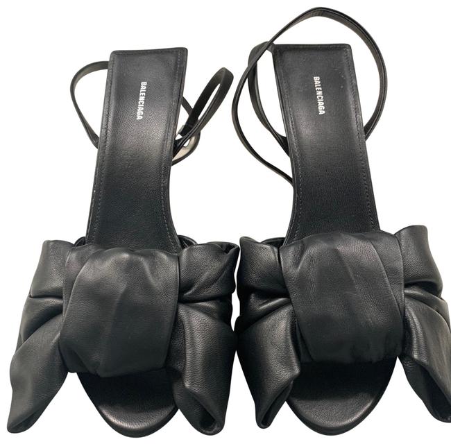 Balenciaga Black Sandal Pumps