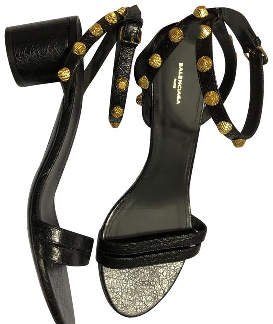 Balenciaga Black Sandal Wedges