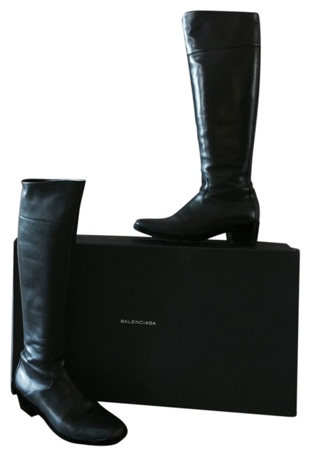 Balenciaga Black Stiv Pelle S Cuoio Veau BootsBooties