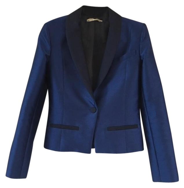 Balenciaga Blue Iridescent with Black Trim Blazer6 S