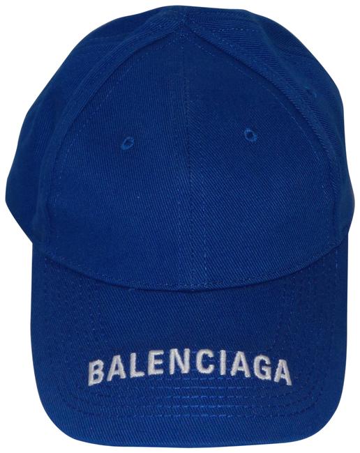 Balenciaga Blue L Logo Embroidery Baseball Cap58cm Hat