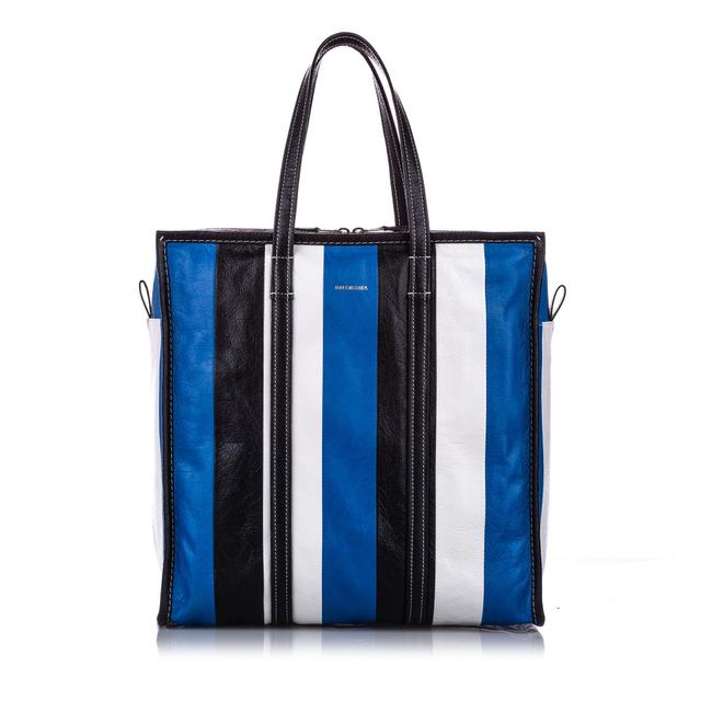 Balenciaga Blue Lambskin Leather Tote