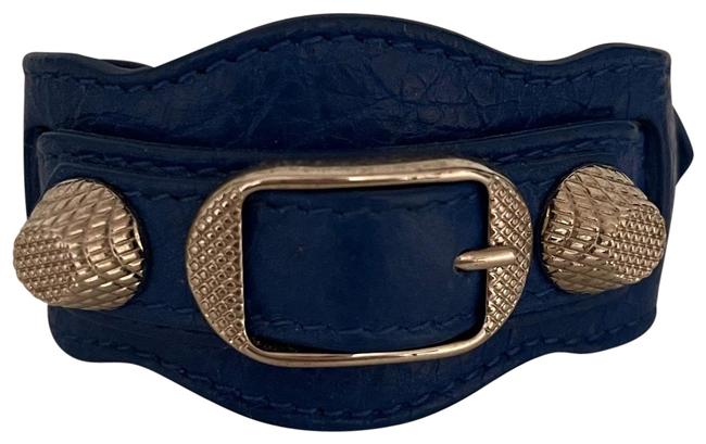 Balenciaga Blue Leather Bracelet