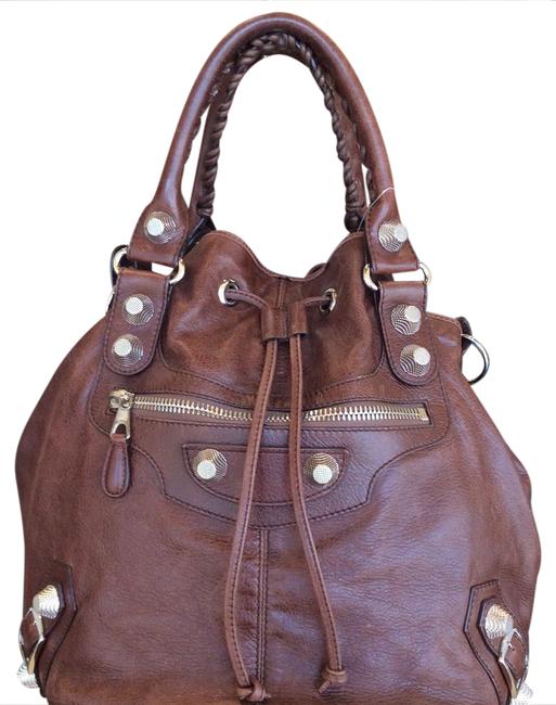 Balenciaga Bonbon Brown Leather Tote