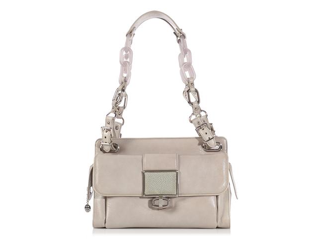 Balenciaga Cherche Midi Gray Leather Shoulder Bag