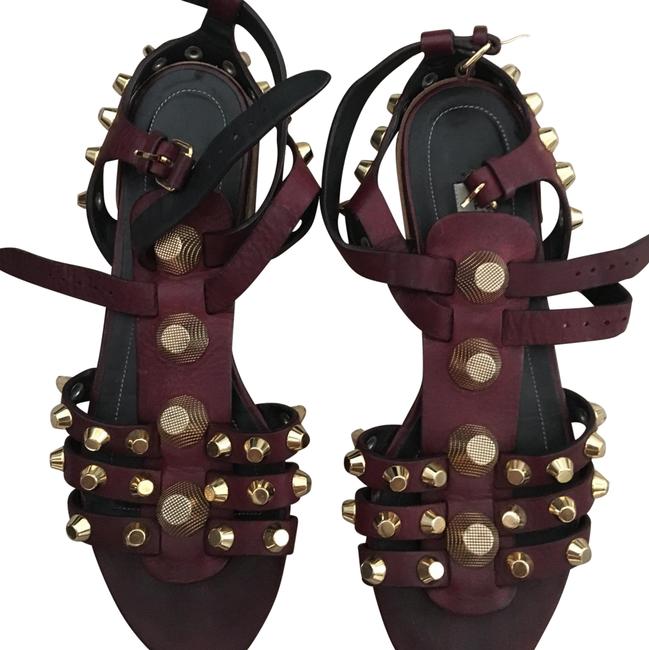 Balenciaga Cherry Caged Flat Sandals Narrow