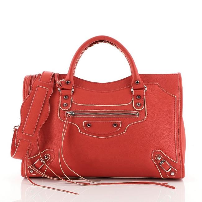 Balenciaga City Classic Studs Highlight Leather Medium Tote