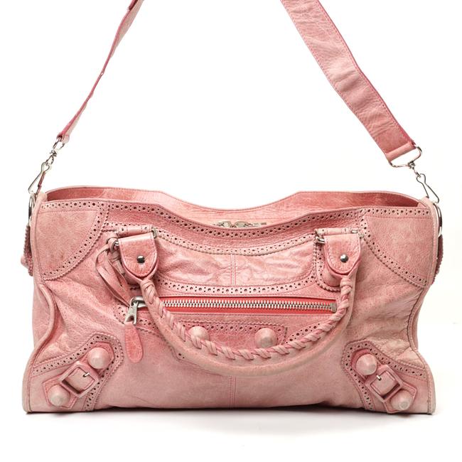 Balenciaga City Leather Hand #6702b12 Pink Shoulder Bag
