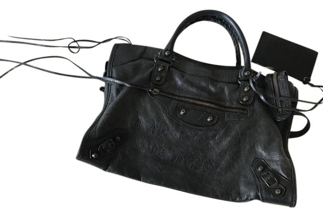 Balenciaga Classic Arena City Black Leather Satchel