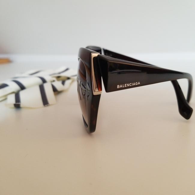 Balenciaga Dark Brown Cat Eye Sunglasses