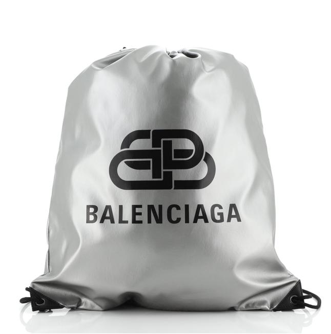 Balenciaga Drawstring Bb Explorer Silver Nylon Backpack