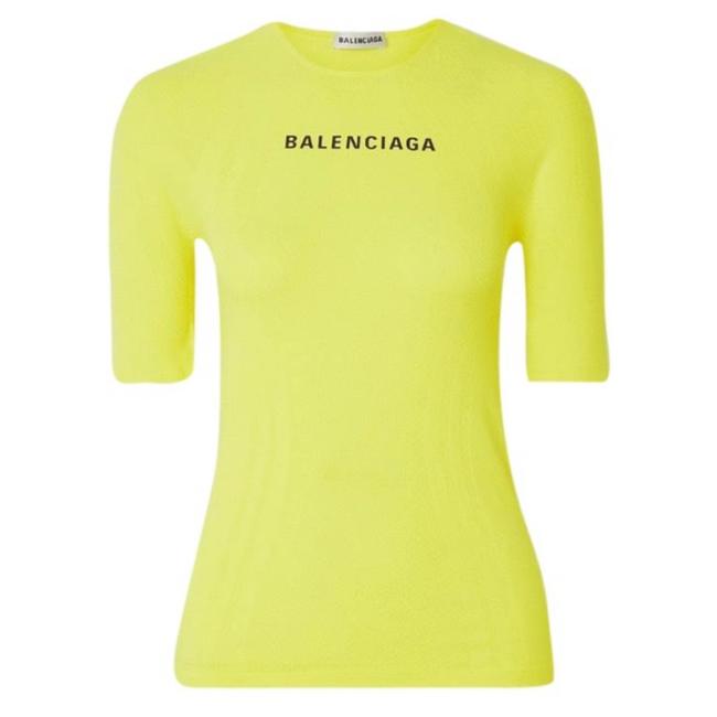 Balenciaga Jersey Logo Printed Stretch Sweater