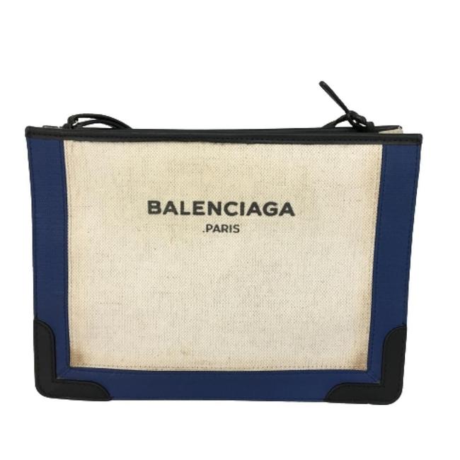 Balenciaga Ladies 339937 BlackBlueIvoryWhite Pvc Shoulder Bag
