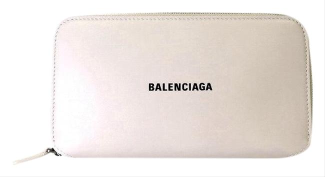 Balenciaga Light Pink Round Zipper Wallet