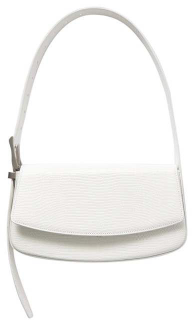 Balenciaga Lizard effect White Leather Shoulder Bag