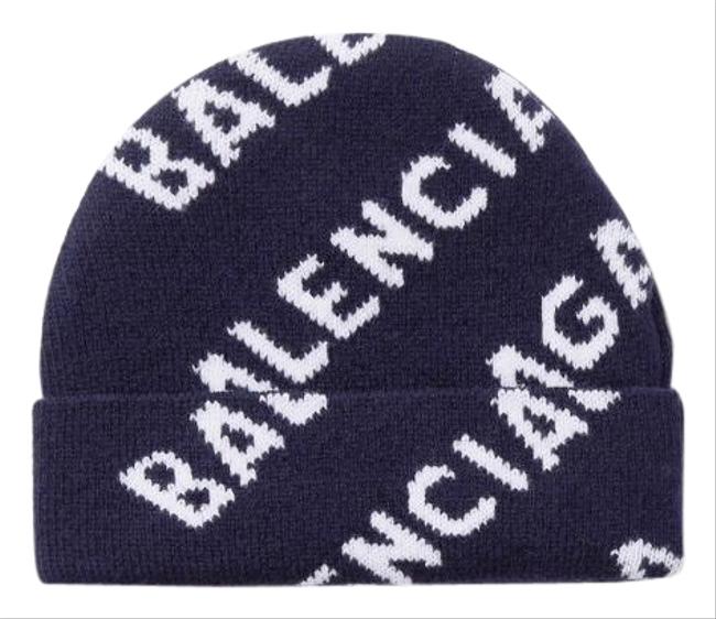 Balenciaga Logo Intarsia Beanie Hat