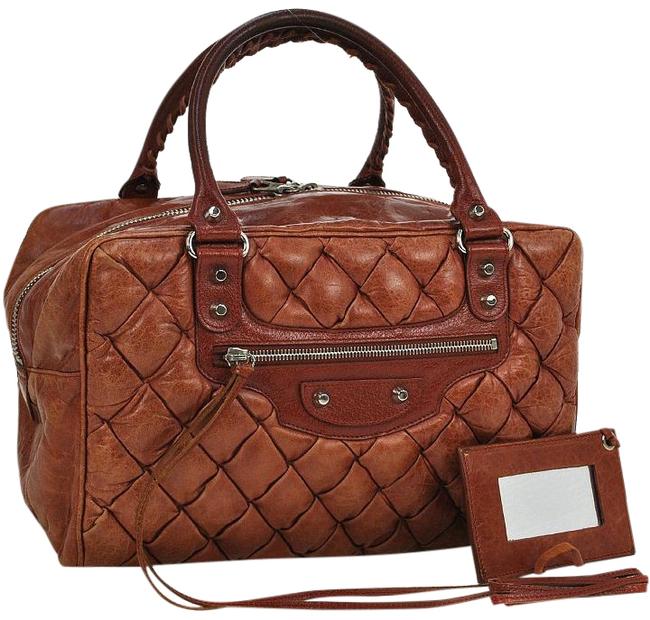 Balenciaga Materasse Hand Brown Leather Italy Tote