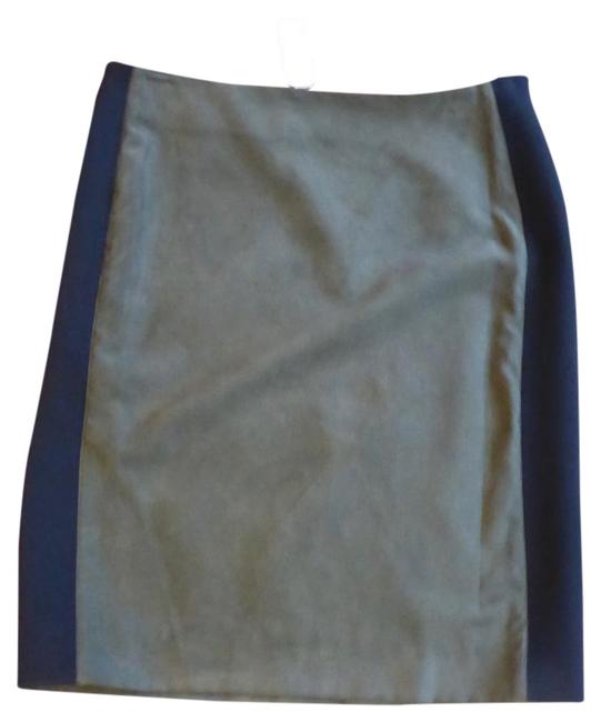Balenciaga OliveBlack Stretch Inset Skirt8 M, 29, 30