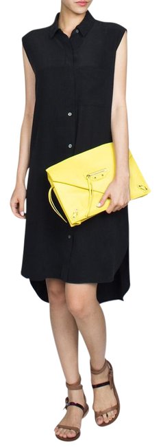 Balenciaga Papier Sight Large Envelope Yellow Leather Clutch