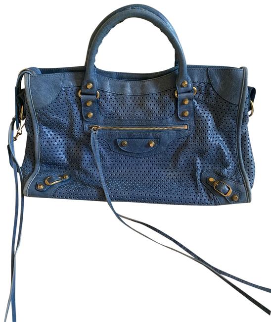 Balenciaga Perforated City Satchel